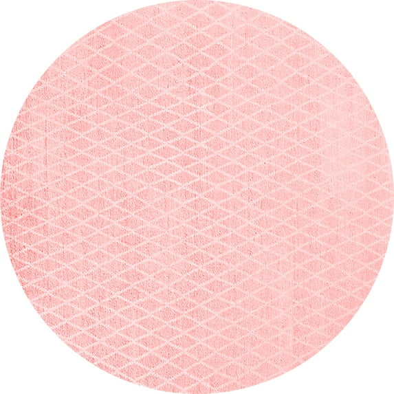 Ahgly Company Indoor Round Solid Red Modern Area Rugs, 6' Round