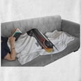thumbnail image 6 of Cars Soft Flannel Fleece Blanket, Custom Design Muscle Car with Supercharger and Flames Roadster Retro Styled, Cozy Plush for Indoor and Outdoor Use, 60" x 80", Charcoal Grey Orange, by Ambesonne, 6 of 6