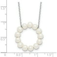 thumbnail image 4 of Sterling Silver Rhodium-Plated 4-5Mm Fwc Pearl Circle 18In Necklace (Width 1.3) (Length 18) - Jbsp, 4 of 5