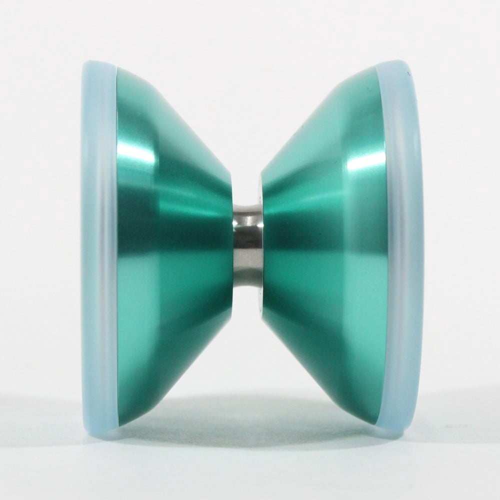 Unparalleled Distortion Yo-Yo - Tri-Material - Daniel Kim Signature YoYo (Green with Translucent Blue PC and SS)