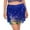 Blue, variant on Sparkle Skirts for Women Belly Dance Sequin Carnival Skirt with Tassel Lightweight Boho Mini Skirt Black Free Size