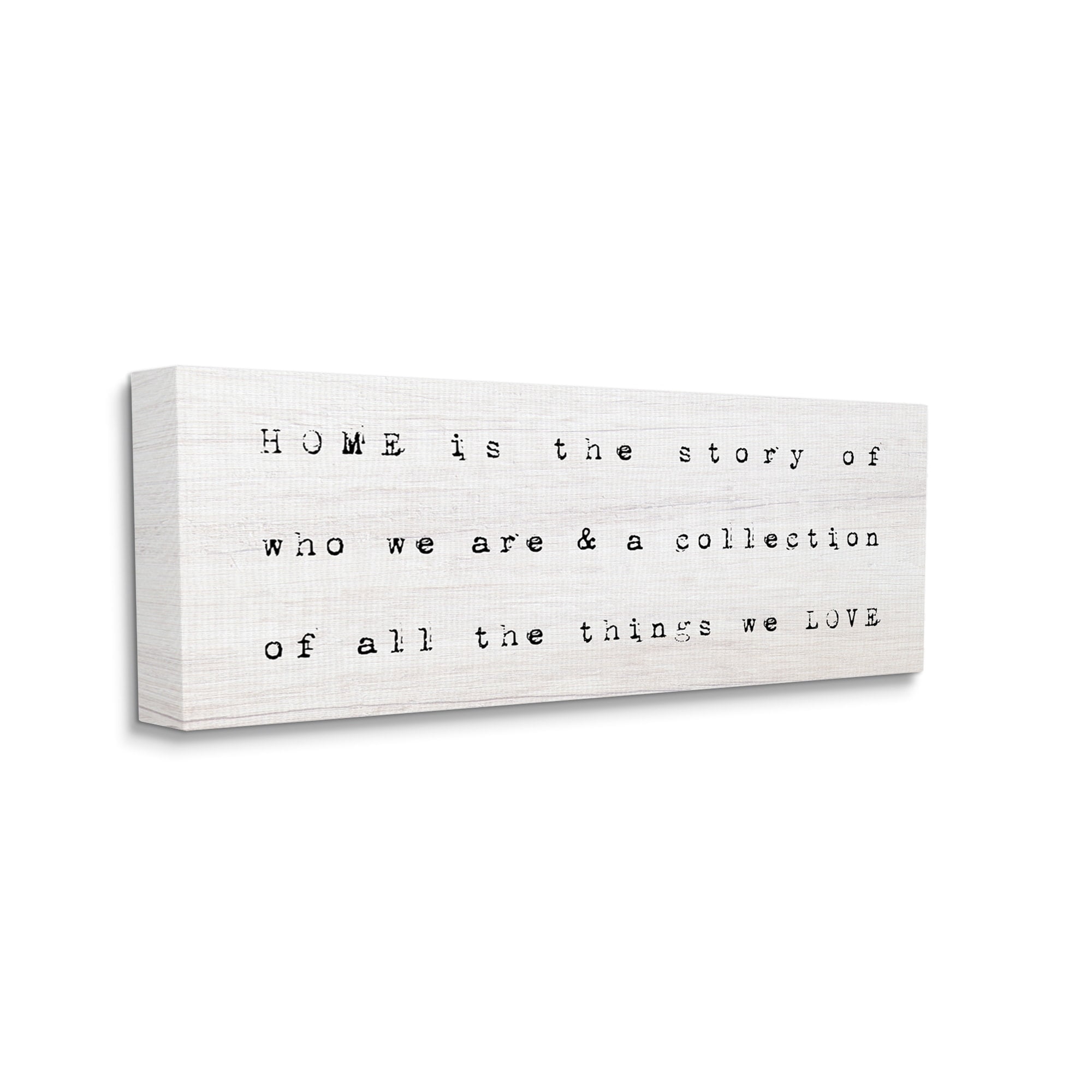 Stupell Industries Home Is Who We Are Phrase Inspirational Painting Gallery Wrapped Canvas Print Wall Art