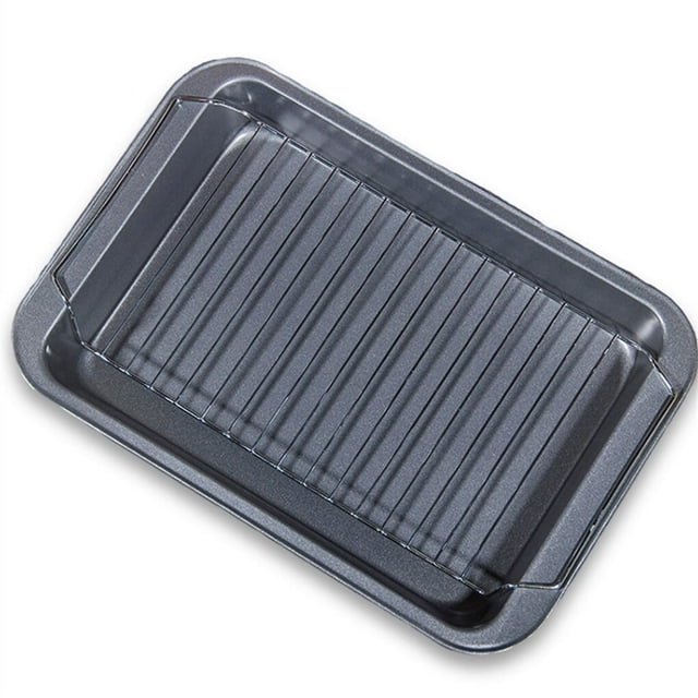 Roasting Pan with Grid Rack Set Non-Stick Rectangular Dish Cake Bread Baking Mold DIY BBQ Bakeware