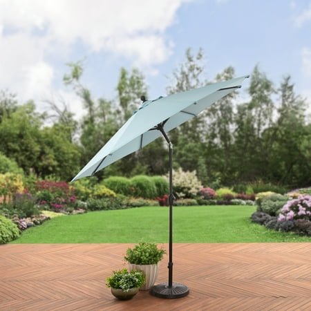 Better Homes and Gardens 9 Feet Aluminum Umbrella Spa Solution Dyed Acrylic Push Button Tilt