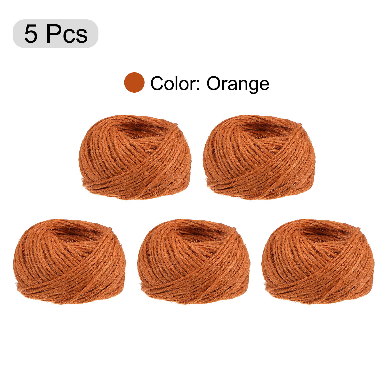 82ft Jute Twine 0.04inch 3 Ply Natural String for DIY Crafts, 5Pcs