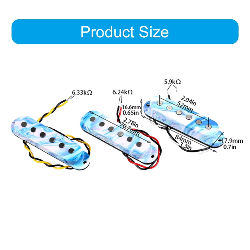 CEORPER Pack of Wax Potted Pickup Set 6 Strings Design Electric Guitars Neck Bridge Position Fatter Tone Electric Guitar Parts