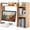 Natural, variant on BarefHaven Desktop Bookshelf, 37" Countertop Storage Hutch with 7 Cubes & 3 Adjustable Shelves, 3-Tier Desk Display Rack Organizer, Multipurpose Wood Desktop Hutch for Dorm Home Office (White)