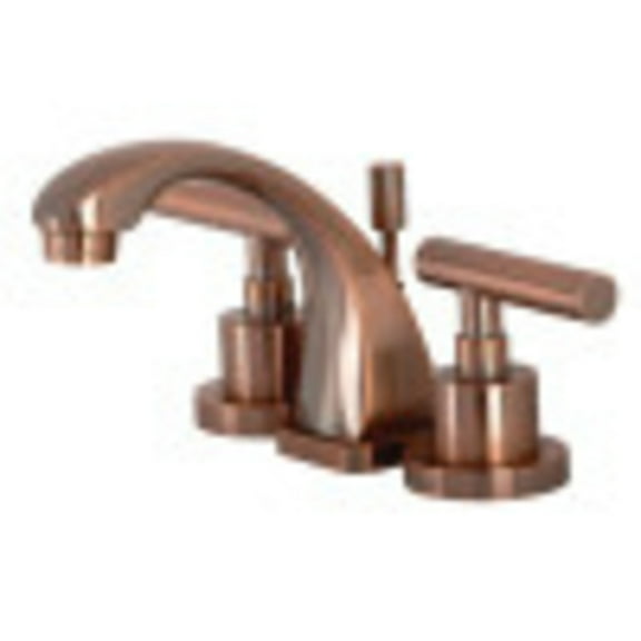 Kingston Brass KS494CMLAC Manhattan 8 in. Widespread Bathroom Faucet, Antique Copper