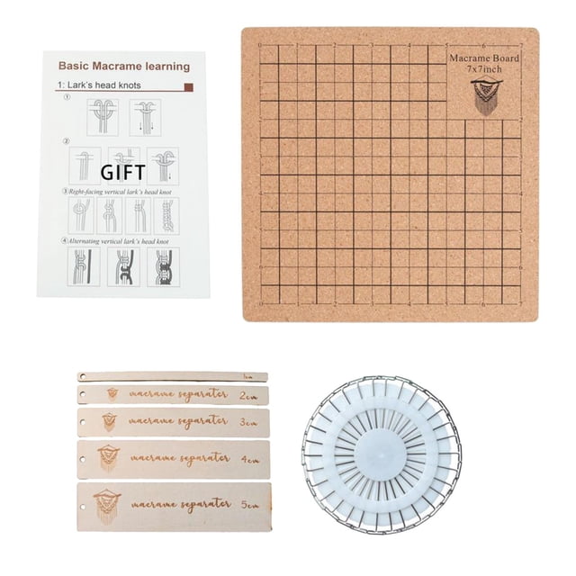 Macrame Board and Pins Macrame Board for Measuring Knotting String