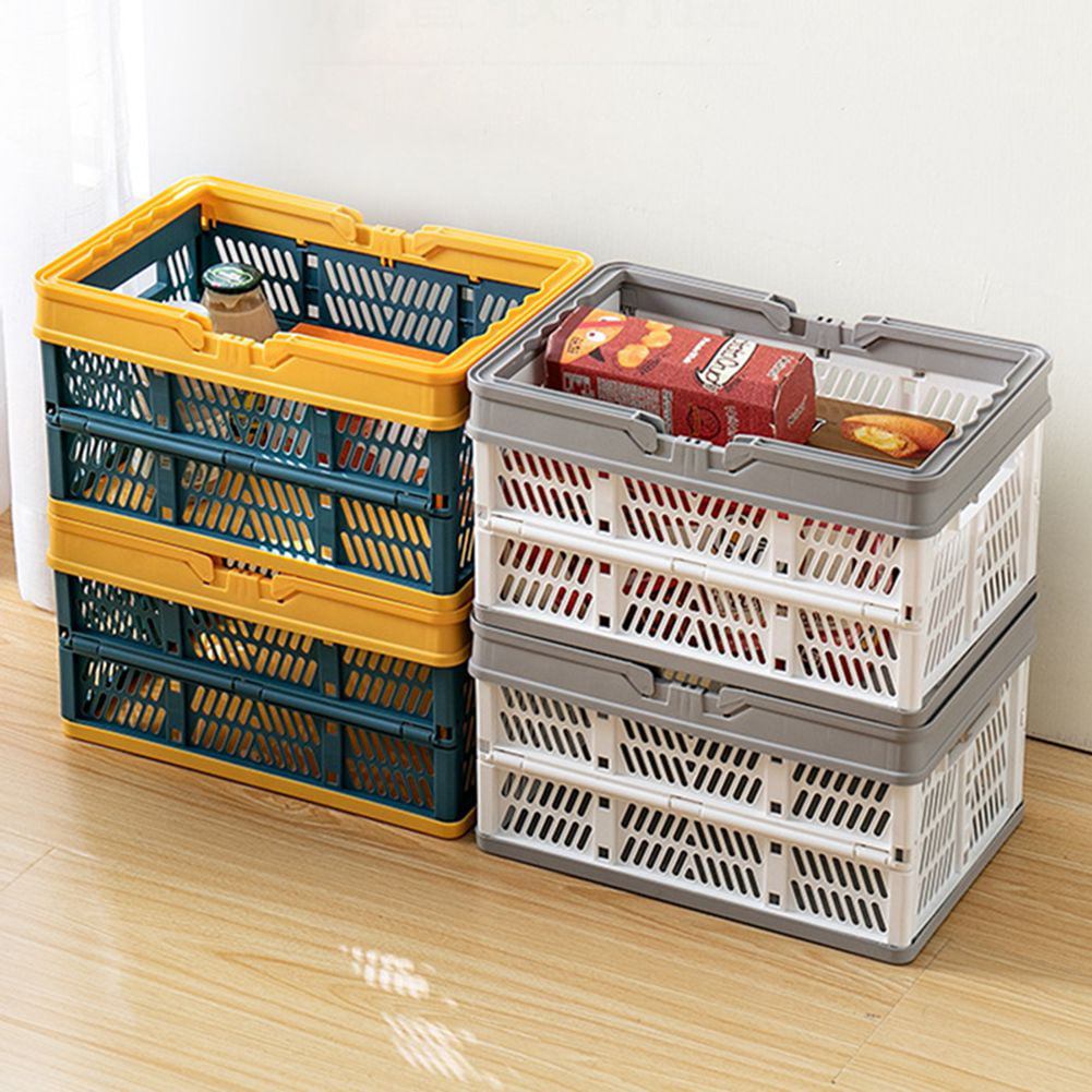 32 Litre Collapsible Crate Collapsible Strong Plastic Boxes Stackable Foldable 