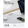 thumbnail image 2 of Cord Organizer Spring Clip Holder - [1 Small Clip Hold 3 Cords] Desk Cable Management Clip Holder, Adhesive Phone Charger Wire Keeper for Desk Nightstand Office Car, Desk Accessories, 3Pcs, 2 of 7