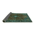 thumbnail image 2 of Ahgly Company Indoor Round Medallion Turquoise Blue Traditional Area Rugs, 4' Round, 2 of 4