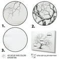 thumbnail image 3 of Designart "Grey White Tree Subtle Charm II" Floral Floater Framed Wall Art Print, 3 of 7