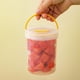 thumbnail image 5 of Caja portátil para snacks - Recipiente redondo para almacenar alimentos en nevera con tapa • Caja de plástico transparente sellada para conservar fruta, picnic y acampada, 5 of 6