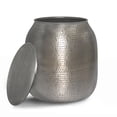 thumbnail image 3 of Simpli Home Griffen 19 inch Wide Industrial Metal Storage Accent Table in Antique Silver, Fully Assembled, 3 of 3