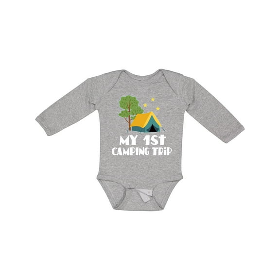 Inktastic My 1st Camping Trip Boys or Girls Long Sleeve Baby Bodysuit