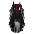 thumbnail image 3 of Gothic Witch Dress For Women Off Shoulder Butterfly Sleeve Lace Halloween Dress Medieval Vampire Vintage Gothic Outfit, 3 of 5