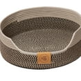 thumbnail image 4 of Cesta tejida con cuerda para cama de gato, rascador para gato, resistente a rasguños, resistente al desgaste, nido Universal para gatito, cama para , Marrón 40cm, 4 of 8