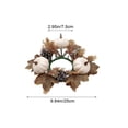 thumbnail image 3 of Fall Candle Rings Fall Decorations for Home Halloween Thanksgiving Decorations Artificial Pumpkin Maple Leaf Pinecone Candle Wreath for Desktop by MPOISVA, 3 of 6