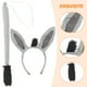 thumbnail image 5 of KAKOWELY 1 juego de accesorios para disfraces de burro, accesorios de cosplay de animales, diadema con orejas y decoración de cola., 5 of 5