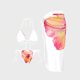 thumbnail image 5 of Trajes de Baño de Mujer con Pantalones Cortos Dos Piezas Impreso Conjunto Largo Torso Tanque Desmontable Sostén Acolchado para la Fiesta de la Piscina de la Playa, 5 of 7