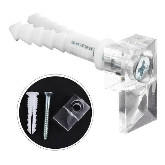 Worgeous Mirror Fixing Clips Plastic Transparent 20 Sets
