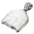 thumbnail image 3 of Buddha Face Mother Of Pearl Shell 925 Sterling Silver Pendant, 1 3/16", 3 of 3