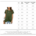 thumbnail image 4 of Zukuco Women's Twist Front T Shirt Short Sleeve Round Neck Tunic Tops Casual Loose Fitted, 2XL, 4 of 4