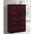thumbnail image 2 of Hodedah 5 Drawer Jumbo Chest with Metal Gliding Rails in Mahogany, 2 of 5