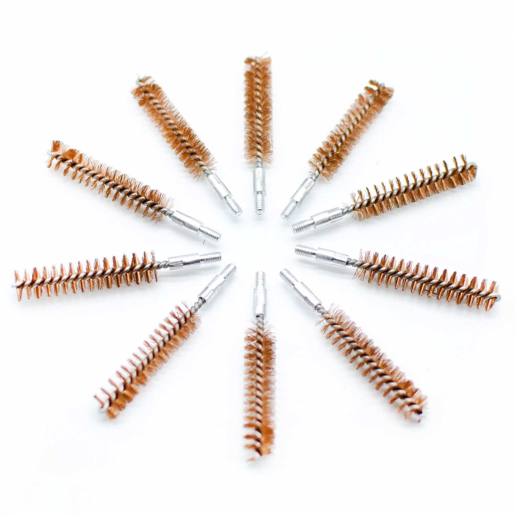 10 Pack .44/.45 Caliber Phosphor Bronze Bore Brushes For Gun Cleaning