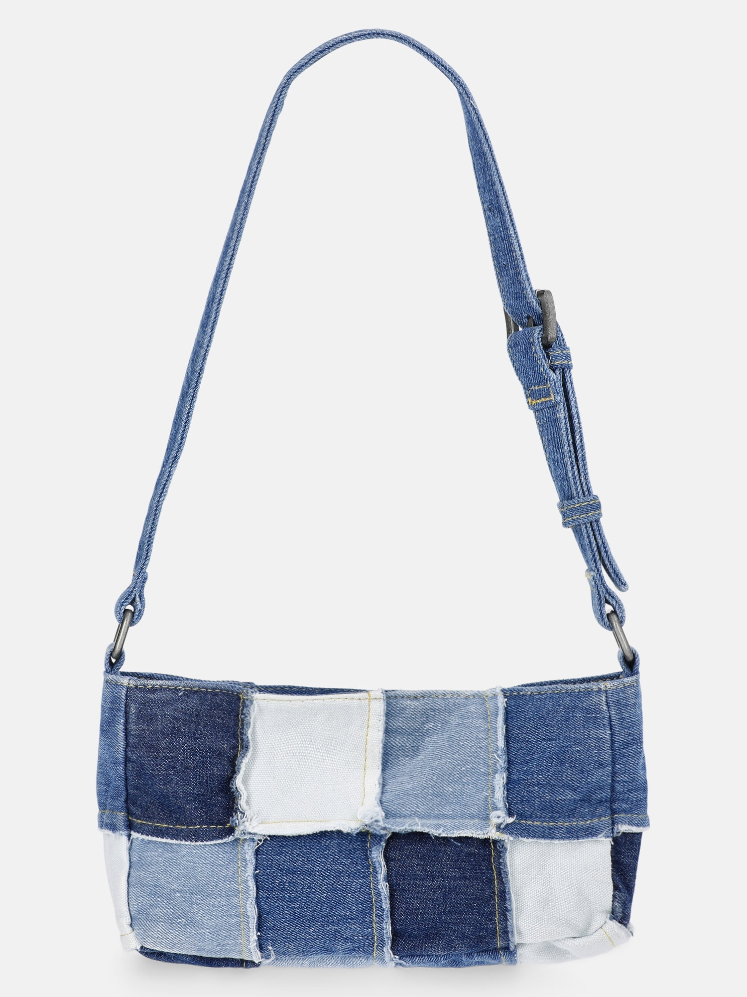Kacey Lee Women's Denim Shoulder Bag, Denim Patchwork