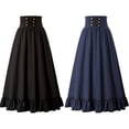 thumbnail image 3 of Vestido de hoja de loto de corte A para mujer, estilo retro renacentista, de gran tamaño, para Halloween, cosplay vintage, 3 of 5