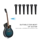 thumbnail image 4 of 6 piezas de puente de guitarra Bling Bling Accesorio de instrumento musical Negro, 4 of 6
