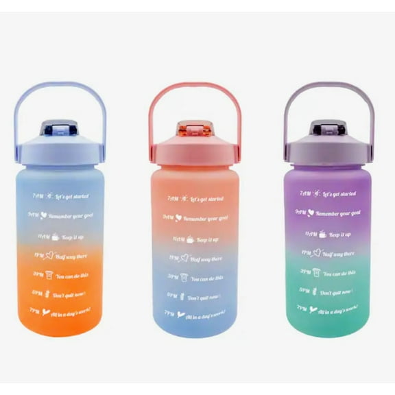 Hydration Measurements 48-oz Ombre Water Bottles with Flip-Top Lids