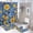 Boho Flower 1, variant on Bathroom Rugs Sets 4 Piece with Shower Curtain, Boho Flower Pattern Printed on Bathroom Rug and Shower Curtain Sets, Great for Master Bath Beach House Modern Home, 72 x 72 inches