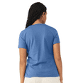 thumbnail image 2 of BELLA+CANVAS Relaxed Heather CVC Tee for Women, Short Sleeve V-Neck T-Shirt, Heather True Royal, 2XL, 2 of 5