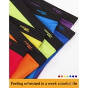 INNERSY Mens Boxer Briefs Cotton Stretchy Underwear 7 Pack for a Week(L,Rainbow Colors)