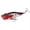 Red Black, variant on Topwater Popper Fishing Lure, Splashing Hard Bait with Cupped Mouth, 3D Eyes and 2 Treble Hooks, Blue Black, 0.44 oz, 3.54 Inch
