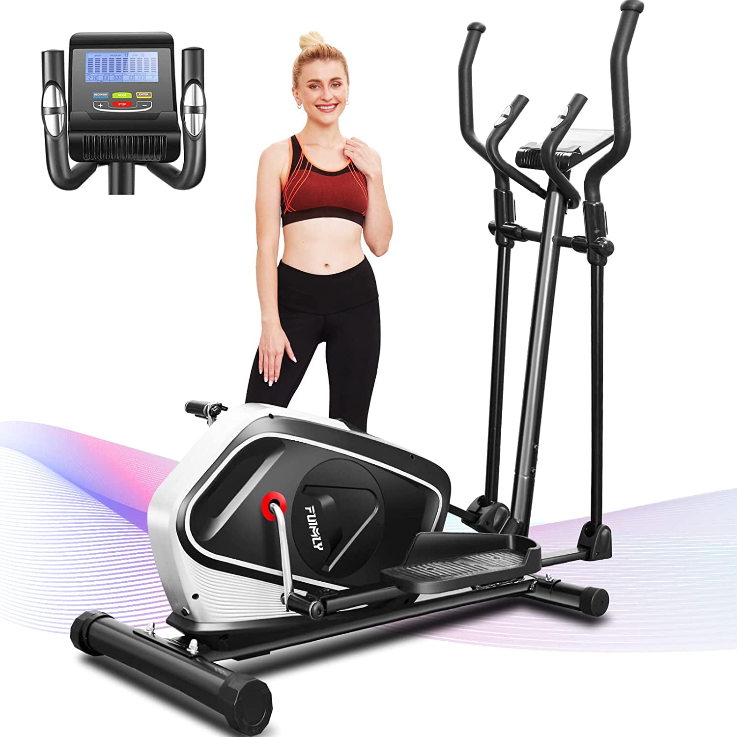 FUNMILY Elliptical Machine 16 Levels Elliptical Bike Trainers with