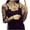 E, variant on Women's Casual Mesh Long Sleeve Top Round Neck Printed Loose Fit Fashion Blouse