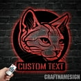 thumbnail image 3 of Craftnamesign Custom Sphynx Cat Metal Wall Art LED Light, Sphynx Cat Sign, Sphynx Cat Decor, 3 of 5