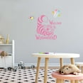 thumbnail image 3 of Welcome To Wonderland Cute Cartoon Cat Silhouette Wall Vinyl Design Wall Art Sticker Designs Vinyl Stickers For Home House Walls Rooms Windows Bedroom Decoration Size (26x26 inch), 3 of 3