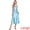 Light Blue, variant on Satin V Neck Spaghetti Strap Silky Maxi Dress L Black