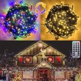thumbnail image 2 of Lindbes Color Changing Christmas Lights Outdoor Indoor 40ft 380 LED Waterproof Xmas String Lights Warm White&Multicolor Christmas Tree Lights For Garden  Holiday  Wedding Party  With Remo, 2 of 5