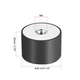 thumbnail image 2 of Unique Bargains 30 x 20mm Black Rubber M8 Female Thread Mounts Isolator Replaces Anti Vibration Pads Flat Silentblock Base Block, 2 of 3