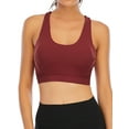 thumbnail image 3 of FUTATA Women's Cross Strap Padded Lace Up Sports Bra, Sports Underwear Medium Support Yoga Bra With Detachable Cups For Running Yoga Fitness Workouts, 3 of 7