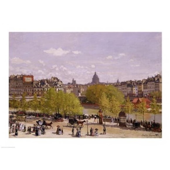 Quai Du Louvre Paris 1866-7 Poster Print by Claude Monet - 24 x 18 in.