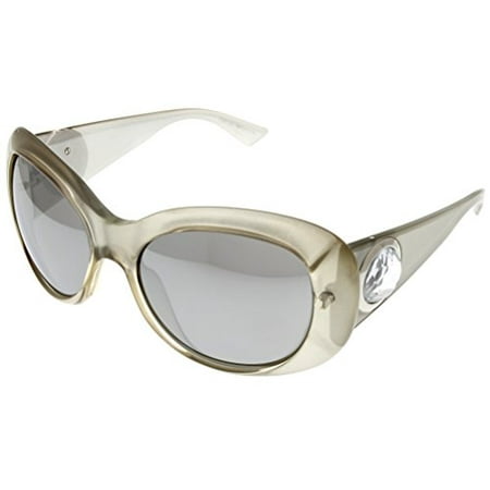 Emporio Armani Sunglasses Womens EA9424S CGPVS Silver Rectangular Size: Lens/ Bridge/ Temple: 55-17-130