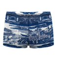 thumbnail image 2 of Blue Willow Chinoiserie Blue And White Porcelain Inspiration Men's Mesh Boxer Briefs Cooling Breathable Sports Underwear Vertical Fly, 2 of 5