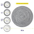 thumbnail image 4 of Two Tone Cotton 15" Round Woven Placemat Sets, 4-Pack Black, 4 of 7
